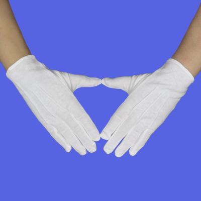 China 17cm 19cm Military Parade White Ceremonial Gloves 140g/Sqm 160g/Sqm for sale