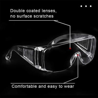 China Chemical Resistant PPE Protective Eyewear Safety Glasses Droplet Infection 400nm for sale