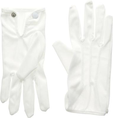 China Police Costume White Leather Parade Gloves Breathable OEM for sale