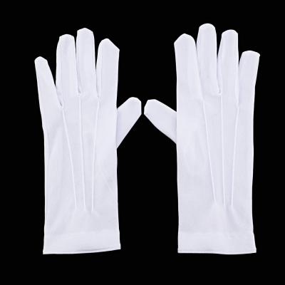 Chine Gants blancs tricotés en nylon de travail de toile de coton de 100% 26cm à vendre