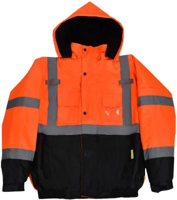 Cina Ingranaggio 300D Oxford dell'ANSI EN20471 ciao Vis Waterproof Jacket Wet Weather in vendita