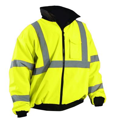 China ANSI EN20471 de Vis Waterproof Jacket de la construcción de 300D Oxford hola en venta