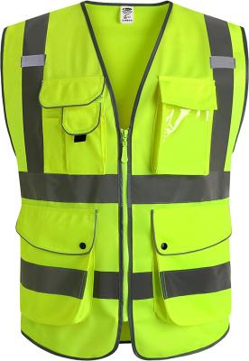 China Yellow Zipper Safety Hi Vis Waterproof Jacket Waterproof ISEA Class 2 S M L for sale