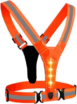 China Unsiex USB Hi Vis Waterproof Jacket Safety Vest With Flashing Lights 360 Degrees for sale