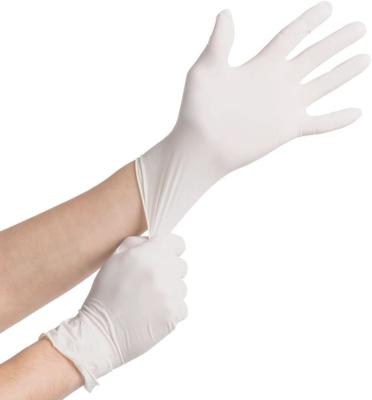 China Non Sterile Disposable Latex Powder Free Disposable Gloves AQL1.5 AQL2.5 for sale