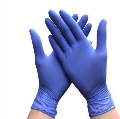 China Clinic Blue Nitrile Disposable Medical Gloves EN420 EN455 for sale