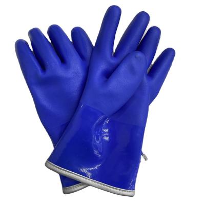 China Acrylic Fleece Insulated Chemical Pvc Coated Work Gloves Anti Acid Alkali for sale