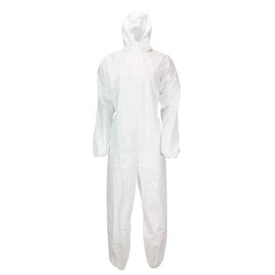 China 75g Industrial PPE Equipment Elastic Disposable Microporous Coveralls for sale