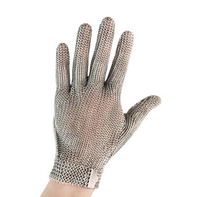 China Van de Riemchainmail van de metaalhaak de Slager Glove For Cutting EN420 EN388 Te koop