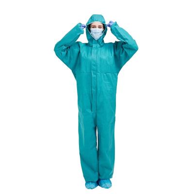 China Reißverschluss Front Cleanroom Disposable Coverall With Hood Germfree zu verkaufen