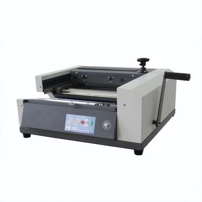 China PB380 A4 Size 65*62*40cm Size Semi-automatic Hot Melt Glue Book Desktop Binding Machine for sale