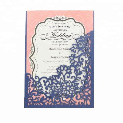 China Wedding/party/birthday/festvial/new year laser cut elegant pearl paper quinceanera invitations wedding invitation cards for sale