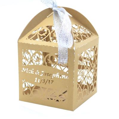 China Handmade Elegant Design Wedding Favors And Gifts Love Birds Laser Cut White Favor Boxes Art Craft Box for sale