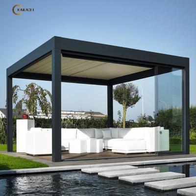 China Pergolas and Gazebos Outdoor Pool Louvered Aluminum Pergola Alloy Pergola for sale