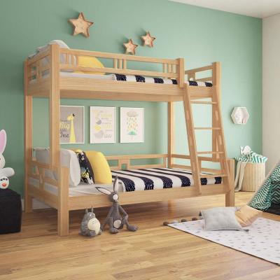 China Modern Design Pine Loft Storage Popular Solid Wood Bed Kids Double Bunk Bed For Kids With Storage Kids Bed Set for sale