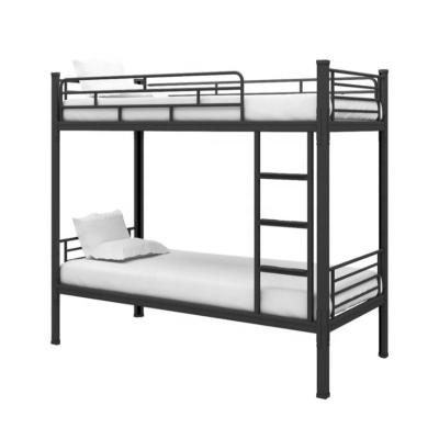 China 2021 Hot Selling Assemblable No Screw Dormitory Bunk Bed Adult Steel Military Style Board Durable Metal Bunk Beds for sale