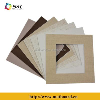 China China matboard with photo frame fabric grasscloth linen grain for sale