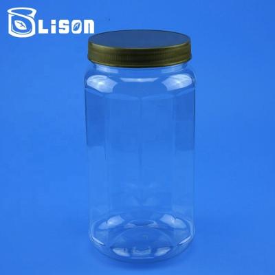 China Bean High Capacity 1300ml Fashional Style Plastic Tin For Food With Plastic Lid for sale