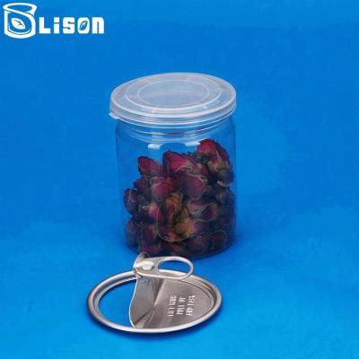 China Bean Caliber 67mm Plastic Body N W 17g With Lid Pet Cans Transparent,Good Storage For Food for sale