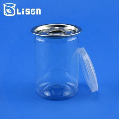 China Best Price Kid Proof Bean 165ml 12g Small Round Shape Tin Can With Lid For Clear Snack Packaging for sale