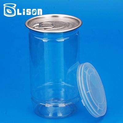 China Bean 350ml 18g 63.3mm Caliber SGS Approval Clear Plastic Food Container For Herb Ginseng for sale