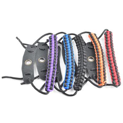 China Durable Color Archery Parachute Cord Wrist Strap Adjustable Braided Braided Sling For Compound Bow Stabilizer Wrist Rope for sale