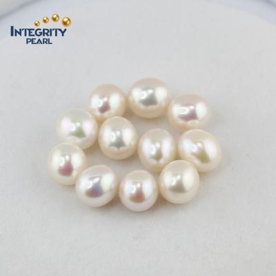 China Natural White Drop 3A Oval Freshwater Pearl 10.5-11.5mm Loose Pearl for sale