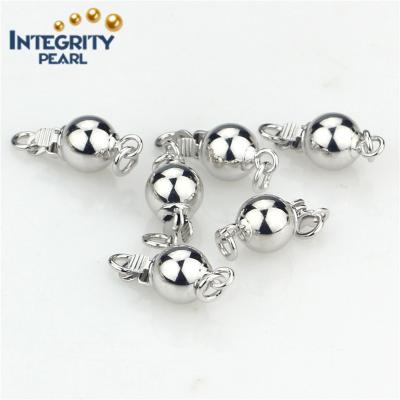 China 8mm Fine Ball 925 Pearl Jewelry Sterling Silver 8mm Clasp for sale