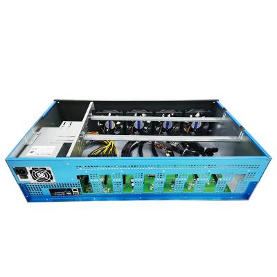 China With External Fan 8GPU Server Case Frame Chassis 8GPU Computer Server Case With B85 PSU. motherboard 65mm slot 2400w spacing for sale