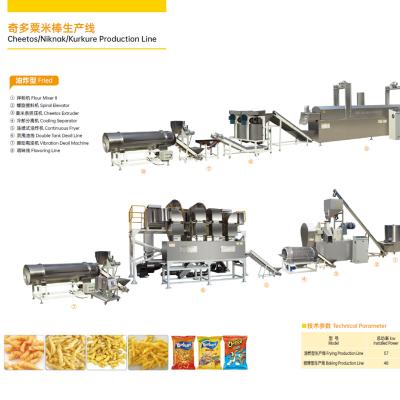 China Snack India Kurkure Fried Corn Grits Cheetos Making Machine for sale