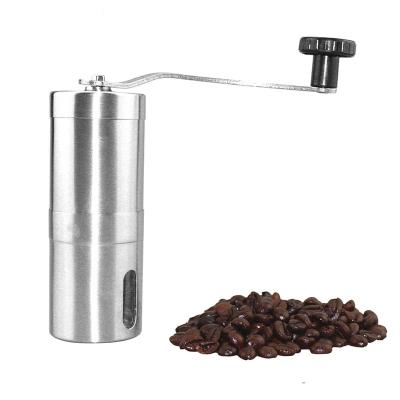 China WITH LID Stainless Steel Adjustable Mini Manual Coffee Grinder with Ceramic Burr Grinder for sale