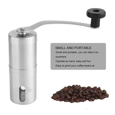 China WITH LID Stainless Steel Coffee Grinder Professional Manual Grinder Portable Hand Held Kitchen Instruments for sale