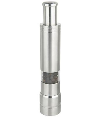 China Sustainable Portable Thumb Handed Stainless Steel Manual Pepper Mill for sale