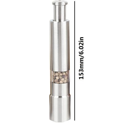 China Sustainable Premium Stainless Steel Thumb Push Pepper Spice Grinder Mill Muller Stick for sale