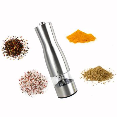 China Sustainable Electric Push Button Peppercorn Grinders And Sea Salt Mills for sale