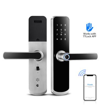 China Flat YOU IT A260 Tuya WiFi App Door Lock Smart Biometric Fingerprint Door Handle Keyless Digital Lock for sale