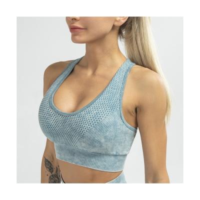 China Breathable Materials Gym Wear Top Sweat-wicking Running Yoga Bra For Indoor Yoga for sale