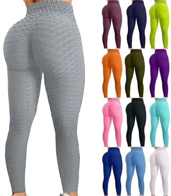 China Dropshipping Tiktok Breathable Yoga Pants Fitness Women Seamless Leggings Elastic Waist High Lift Up Ankle Length OEM for sale