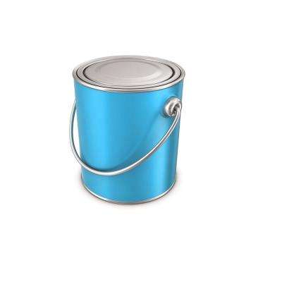 China Colored Rd67 Chemical Round Paint Tin Can With Metal Handle for sale