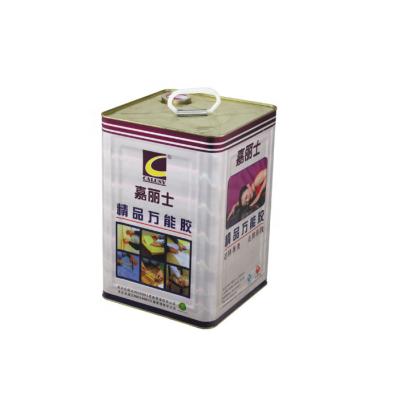 China 18L Square Chemical Chemical Paint Tin Can With Metal Or Plastic Handle for sale