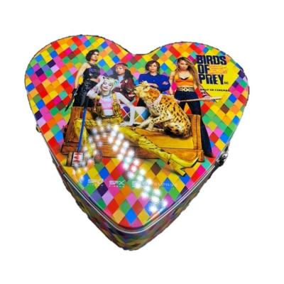 China Gift & Beautiful Craft Heart Shape Metal Handle Tin Box With Custom Design for sale