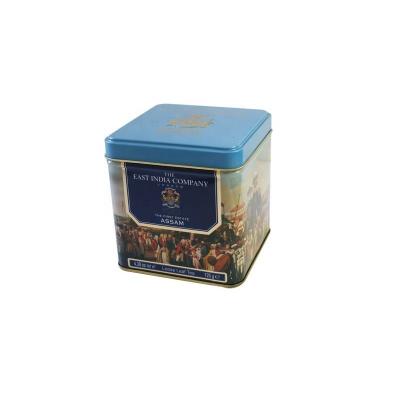 China Square Food 100x100x150mm Candy Chocolate Tin Box With Colorful Printing for sale