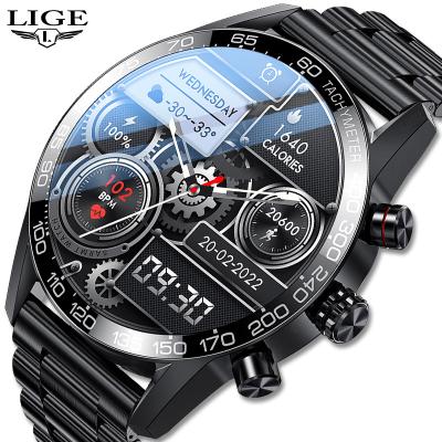 China LIGE 2023 AMOLED HD Touch Screen Watch For Men Smart Calls Watch New Smartband Man Smartwatch Fashion Business Clock for sale