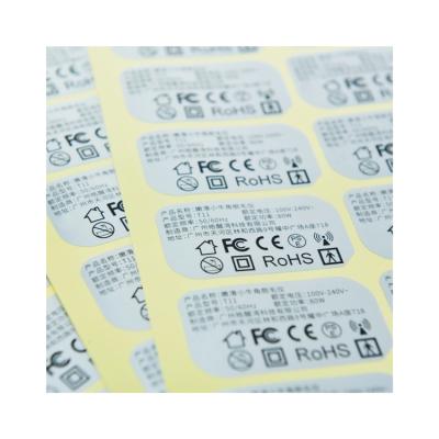 China Wholesale Custom Printing Waterproof Factory Label Packaging Sticker Silver Label for sale