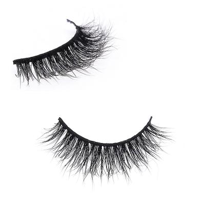 China Factory Wholesale Price Natural Soft 3D Mink Lashes Multilayer Private Label 3D Real Mink Eyelashes for sale