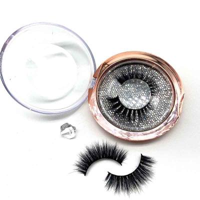 China Mink Eyelashes Vendor Wholesale Fluffy Full Cruelty Free High Quality Reusable Strip Vegan Eyelashes With Custom Made Packaging for sale