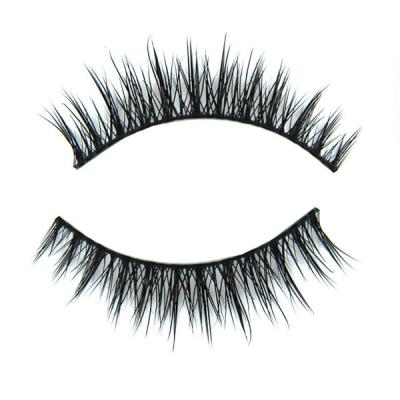 China Wholesale Handmade High Quality Black Full Stirp False Mink Eyelashes Short Cotton Crisscross Strip With Box Custom Made for sale