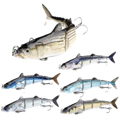 China Segment fishing lures vissen senuelos 4 segment fishing lure Artificiais Carp Fishing Multi Joint Lure Hard Plastic Wobbler Soft Lure Lure for sale