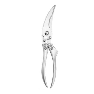 China Kitchen Vegetable Food Scissors Stainless Steel Household Kitchen Fish Scale Vegetable Scraping Silver Scissors for sale