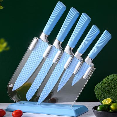 China Viable Custom Kitchen Knives Stainless Steel 6 Sets Professional Chef Knives Cooking Knives for sale